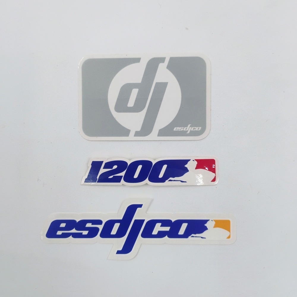 ESDJCO 3 Sticker Set Silver Turntable SL 1200 DJ Vintage 1990's Old-school Music